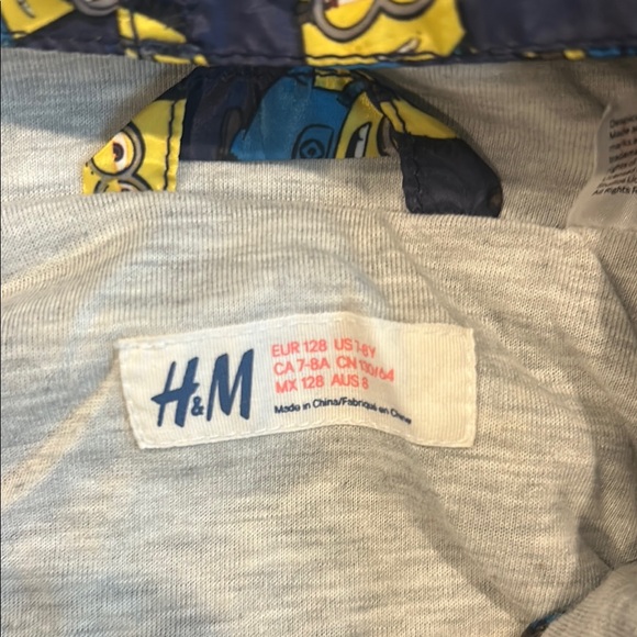 Kids Minions Hooded Jacket - Blue and Yellow - Picture 2 of 4